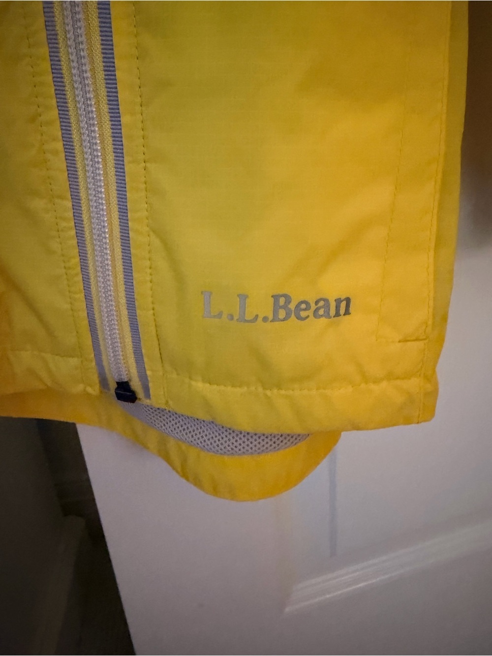 L.L. Bean Bright Yellow Kids Hooded Raincoat - Picture 2 of 4